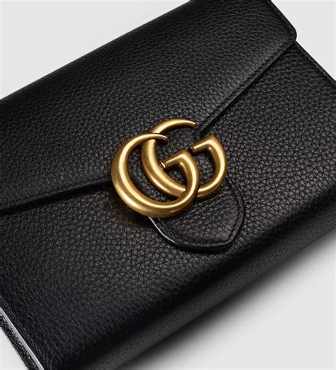 gucci black wallet with chain